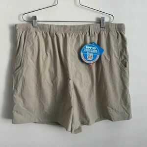 Columbia PFG Men’s Shorts Size XL Light Khaki Omni-Shade NEW WITH TAGS